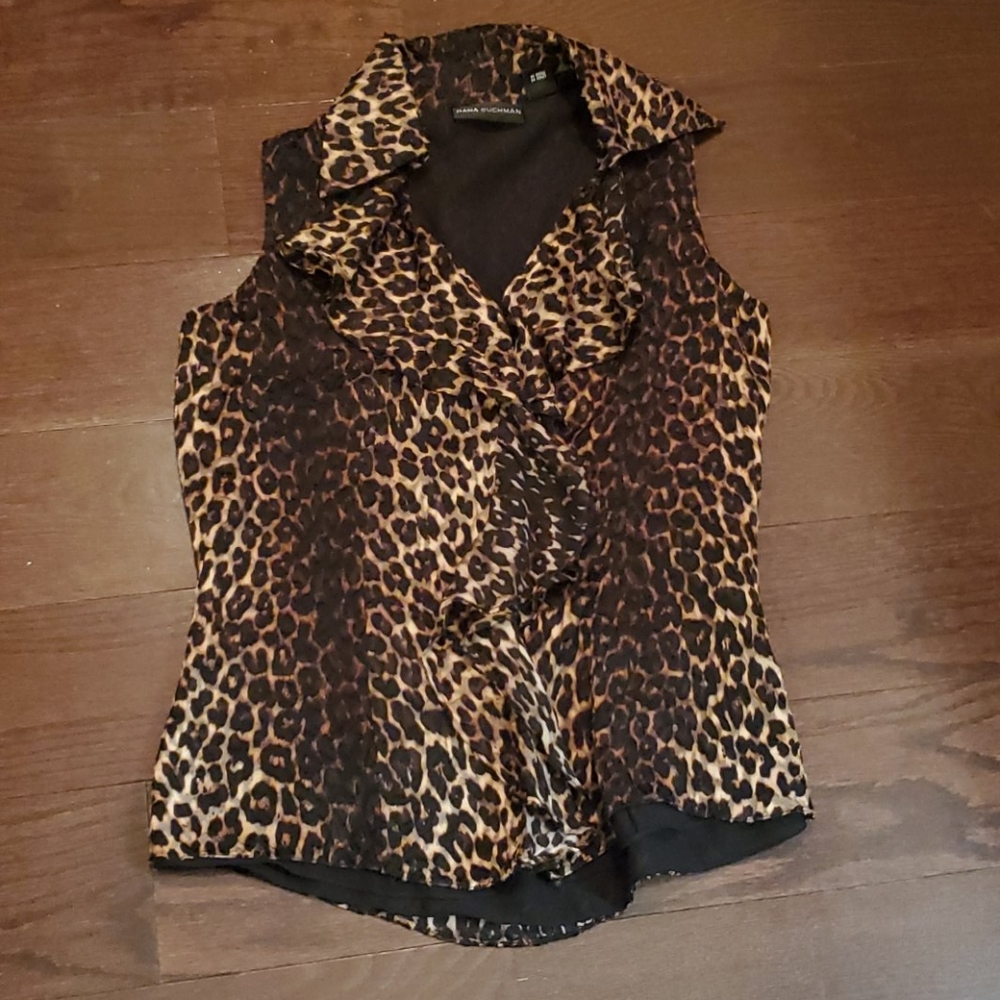 DANA BUCHMAN 100%SILK BLOUSE SIZE 4